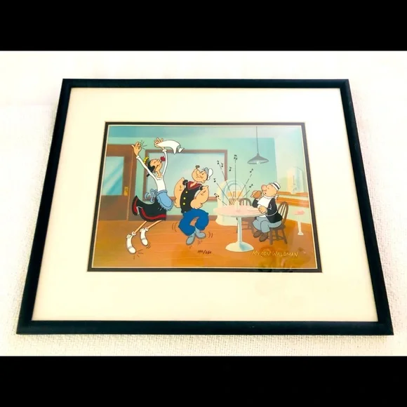 HAND PAINTED LIMITED EDITION “WIMPY’S CAFE”, SIGNED BY MYRON WALDMAN. - Picture 2 of 7